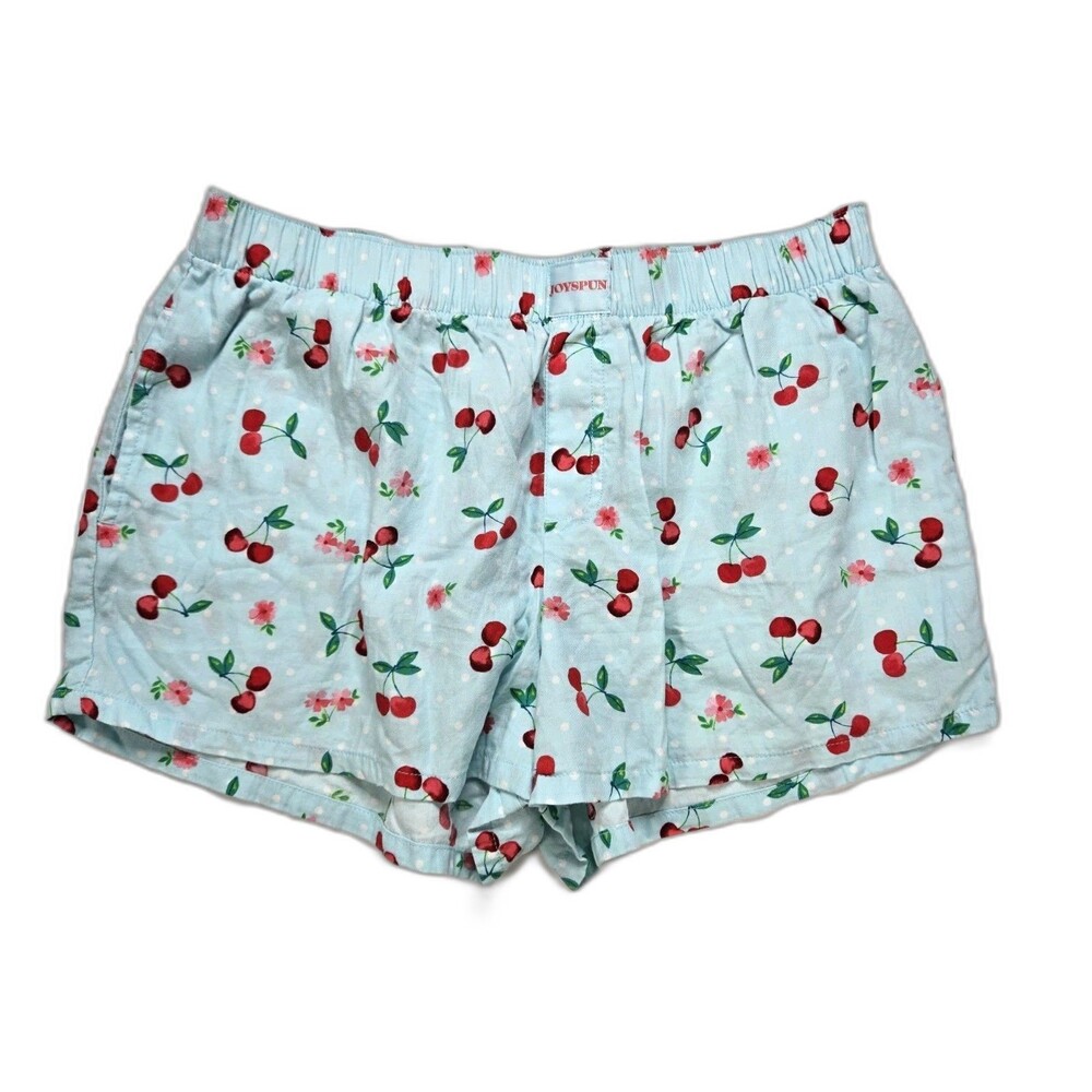 3pc Bundle Joyspun Casual Summer Shorts M (8-10) Floral Cherry Gingham Comfy - Picture 2 of 7